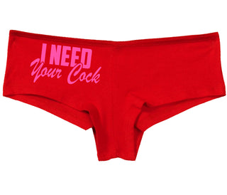 I Need Your Cock - Red Boy Short