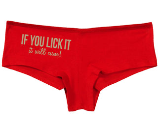 If You Lick It - It Will Cum - Red Boy Short