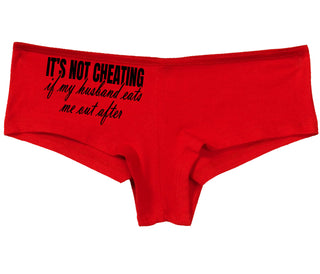 It's Not Cheating If My Husband Eats Me Out After - Red Boy Short