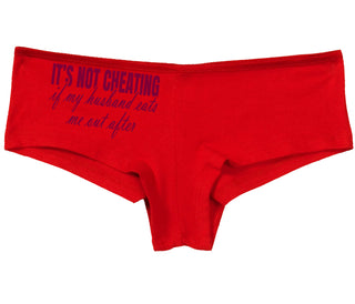It's Not Cheating If My Husband Eats Me Out After - Red Boy Short
