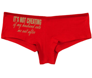 It's Not Cheating If My Husband Eats Me Out After - Red Boy Short