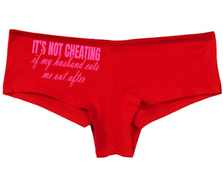 It's Not Cheating If My Husband Eats Me Out After - Red Boy Short