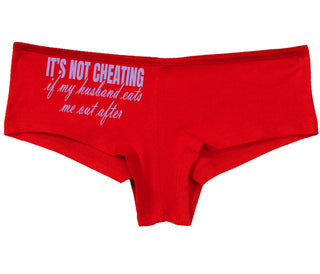 It's Not Cheating If My Husband Eats Me Out After - Red Boy Short