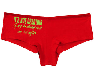 It's Not Cheating If My Husband Eats Me Out After - Red Boy Short