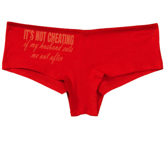 It's Not Cheating If My Husband Eats Me Out After - Red Boy Short