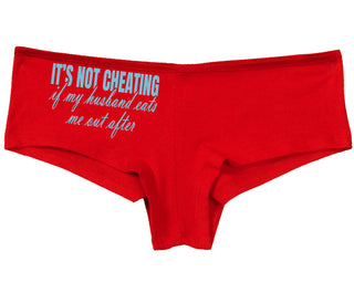 It's Not Cheating If My Husband Eats Me Out After - Red Boy Short
