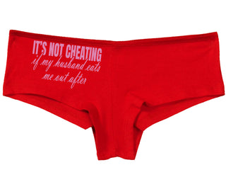 It's Not Cheating If My Husband Eats Me Out After - Red Boy Short