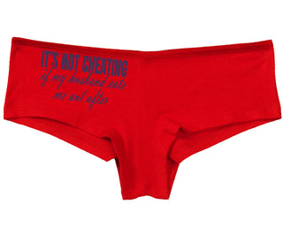It's Not Cheating If My Husband Eats Me Out After - Red Boy Short