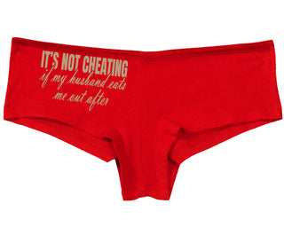 It's Not Cheating If My Husband Eats Me Out After - Red Boy Short