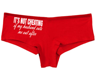 It's Not Cheating If My Husband Eats Me Out After - Red Boy Short