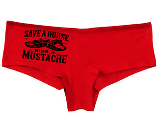 Save A Horse Ride A Mustache - Red Boy Short