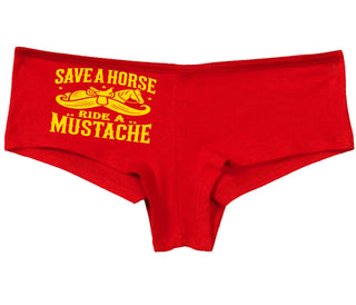 Save A Horse Ride A Mustache - Red Boy Short