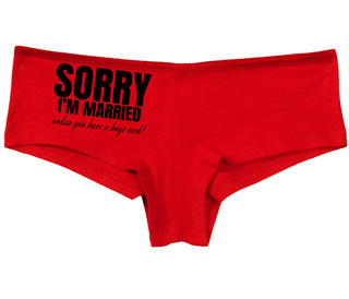 Sorry I'm Married Unless You Have A Huge Cock - Red Boy Short