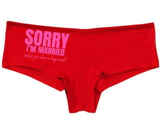 Sorry I'm Married Unless You Have A Huge Cock - Red Boy Short