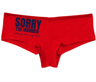 Sorry I'm Married Unless You Have A Huge Cock - Red Boy Short