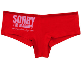 Sorry I'm Married Unless You Have A Huge Cock - Red Boy Short
