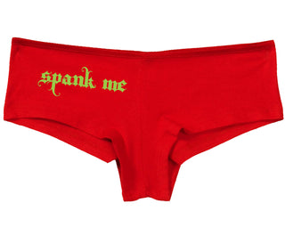 Spank Me - Goth Font - Red Boy Short