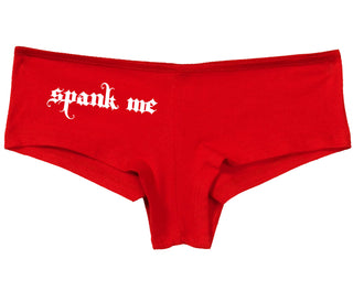 Spank Me - Goth Font - Red Boy Short