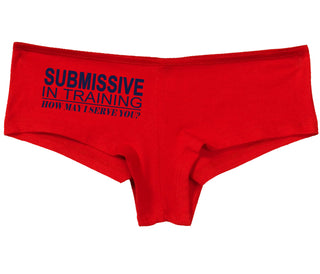 Submissive In Training How May I Serve You - Red Boy Short