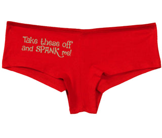 Take These Off And Spank Me - Red Boy Short