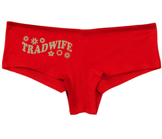 TradWife - Flower Design - Red Boy Short