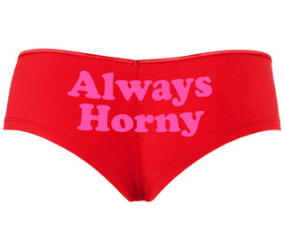 Always Horny - Red Boyshort