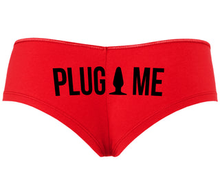 Anal Plug Me - Red Boyshort