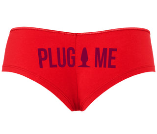 Anal Plug Me - Red Boyshort