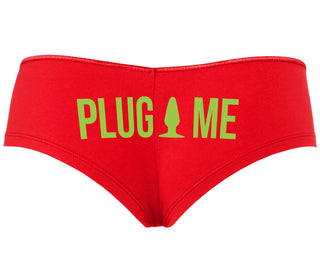 Anal Plug Me - Red Boyshort