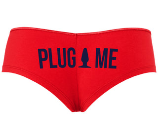 Anal Plug Me - Red Boyshort