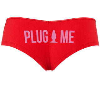 Anal Plug Me - Red Boyshort