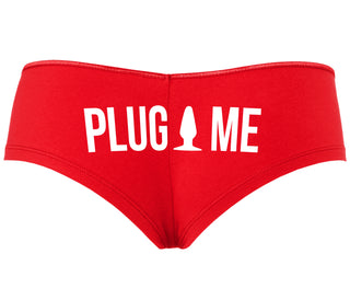 Anal Plug Me - Red Boyshort