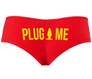 Anal Plug Me - Red Boyshort