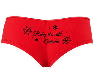 Baby It's Cold Outside - Red Boyshort