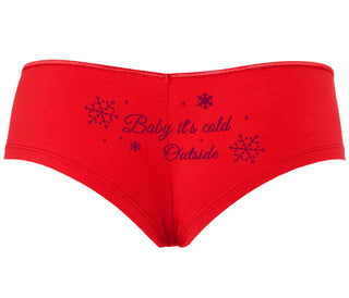 Baby It's Cold Outside - Red Boyshort