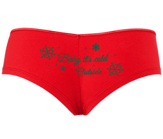 Baby It's Cold Outside - Red Boyshort