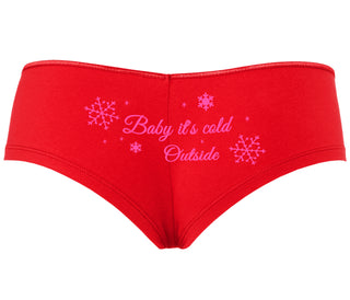 Baby It's Cold Outside - Red Boyshort