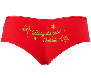 Baby It's Cold Outside - Red Boyshort