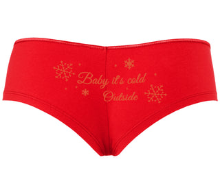 Baby It's Cold Outside - Red Boyshort