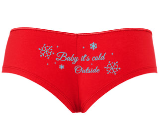Baby It's Cold Outside - Red Boyshort