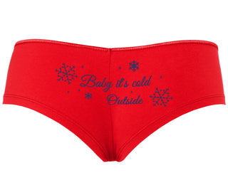 Baby It's Cold Outside - Red Boyshort