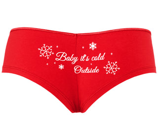 Baby It's Cold Outside - Red Boyshort