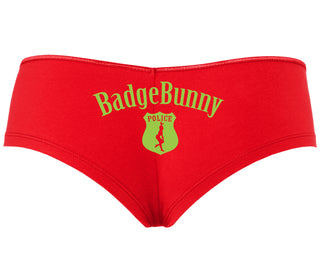 Badge Bunny for LEO Wife or Girlfriend - Red Boyshort