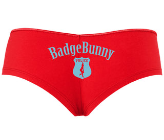 Badge Bunny for LEO Wife or Girlfriend - Red Boyshort