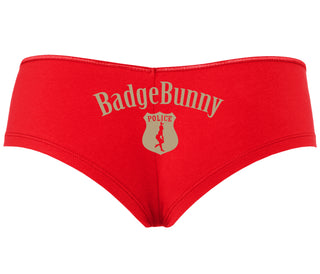 Badge Bunny for LEO Wife or Girlfriend - Red Boyshort