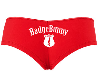 Badge Bunny for LEO Wife or Girlfriend - Red Boyshort