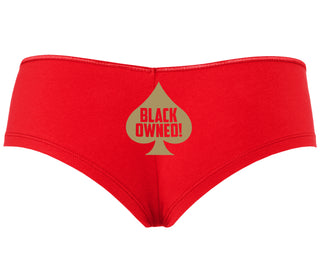 Black Owned - Queen of Spades - Red Boyshort