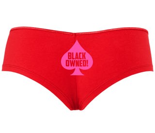 Black Owned - Queen of Spades - Red Boyshort