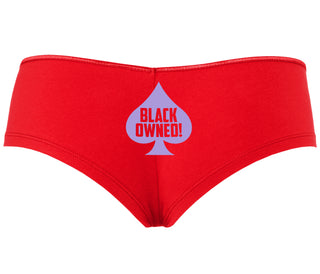 Black Owned - Queen of Spades - Red Boyshort
