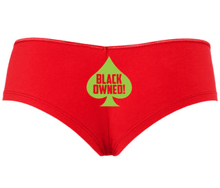 Black Owned - Queen of Spades - Red Boyshort